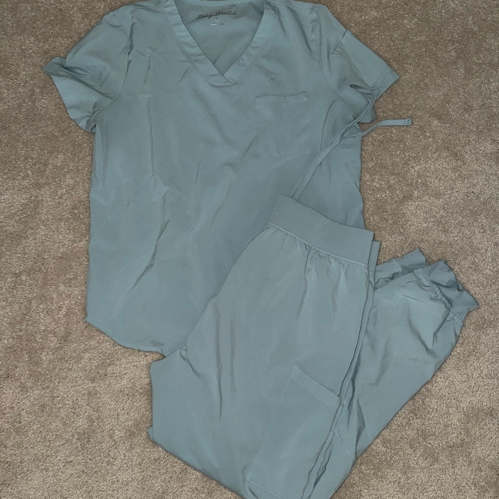 LAGO Wear - Women's Light Blue Scrub Set - stretchy and so comfy!
